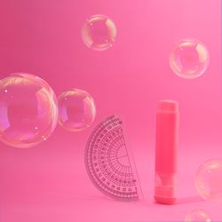 Marker and protractor with bubbles