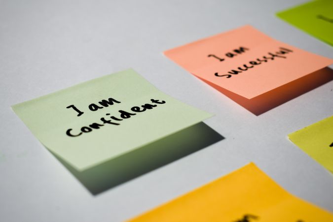 I am confident on sticky notes