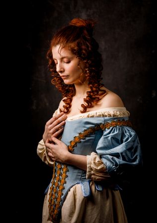 woman in medieval clothing