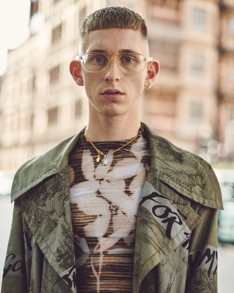 London, England, United Kingdom - September 18 2021: Trendy man with glasses and short haircut
