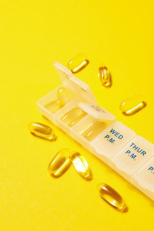 Immunity support capsules - Omega, health care concept