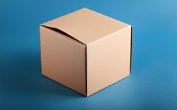 Square box on the blue background