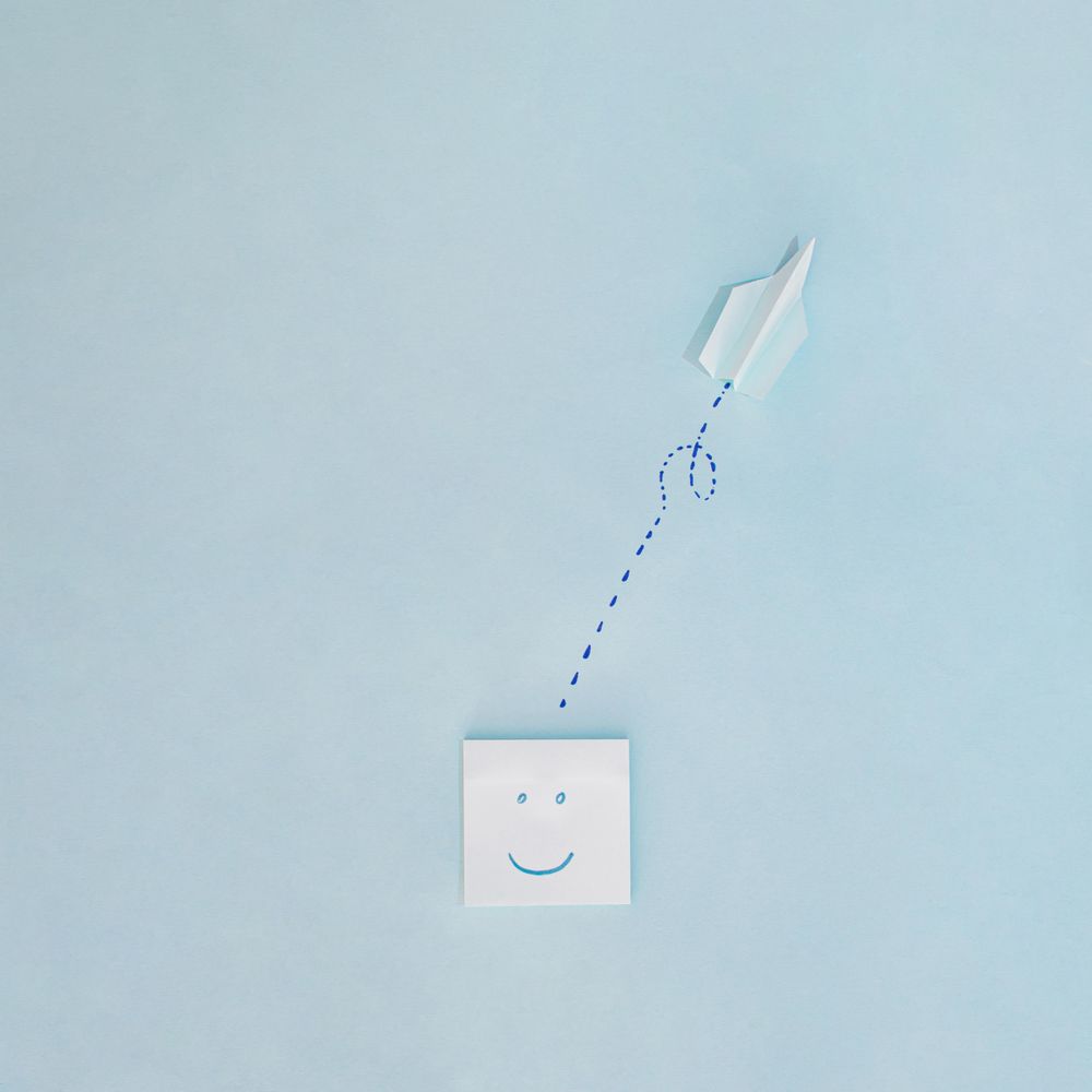 Success concept idea on a sky light blue background