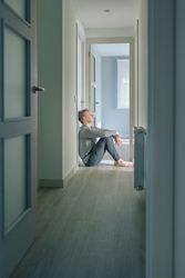 Man sitting on the floor