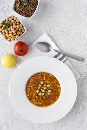 Traditional Harira soup for Ramadan