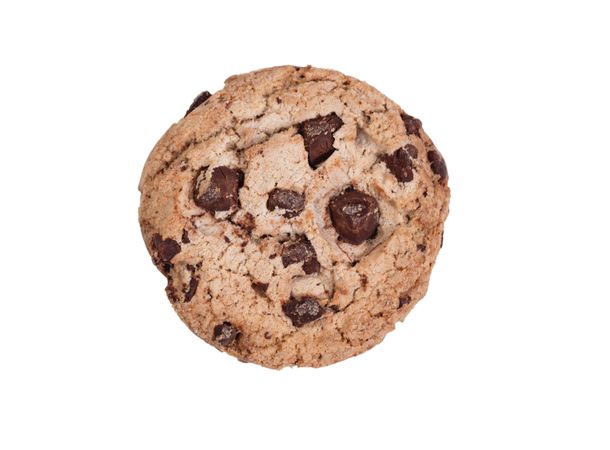 Whole dark chocolate chip cookie