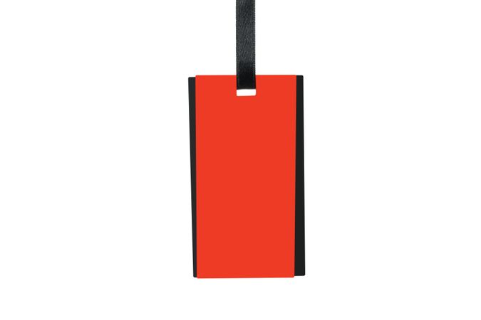 Blank sale tag isolated on neutral background