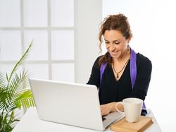female executive working on computer