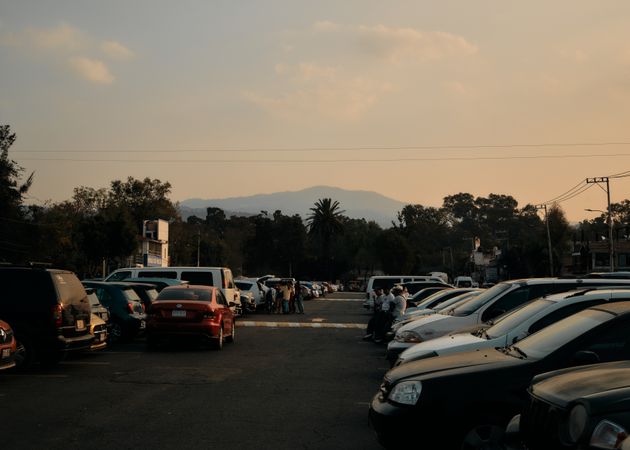 Parking lot in Mexico City