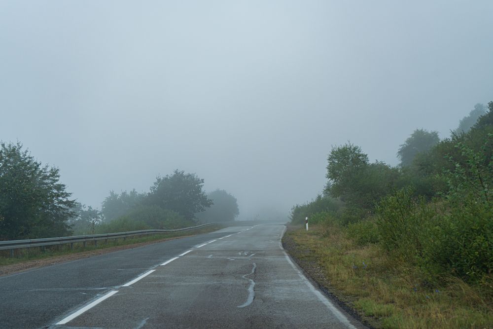 Rural road in the countryside of Georgia