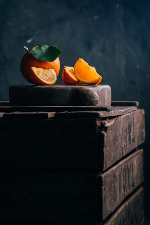 Fresh cut oranges