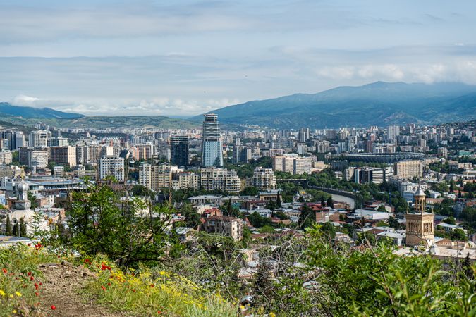 Tbilisi's cityscape from the Mtatsminda hill