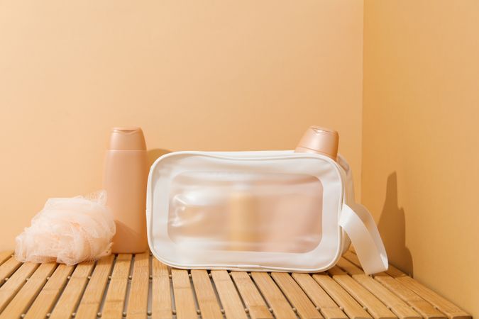 Bath accessories, toilet bag for different self care items