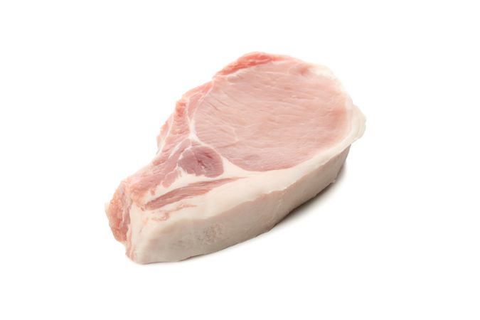 Raw meat for steak isolated on blank background