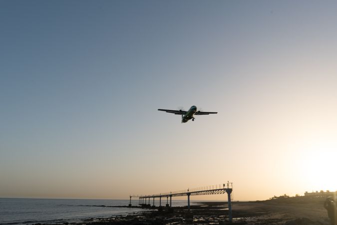 Plane behind security fence