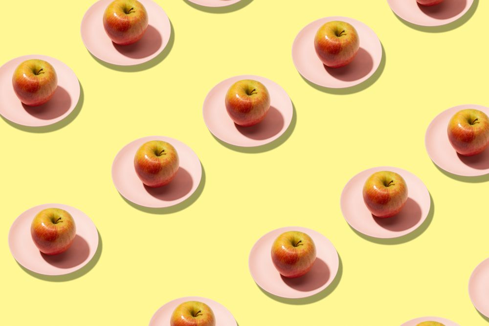Colorful fresh apples