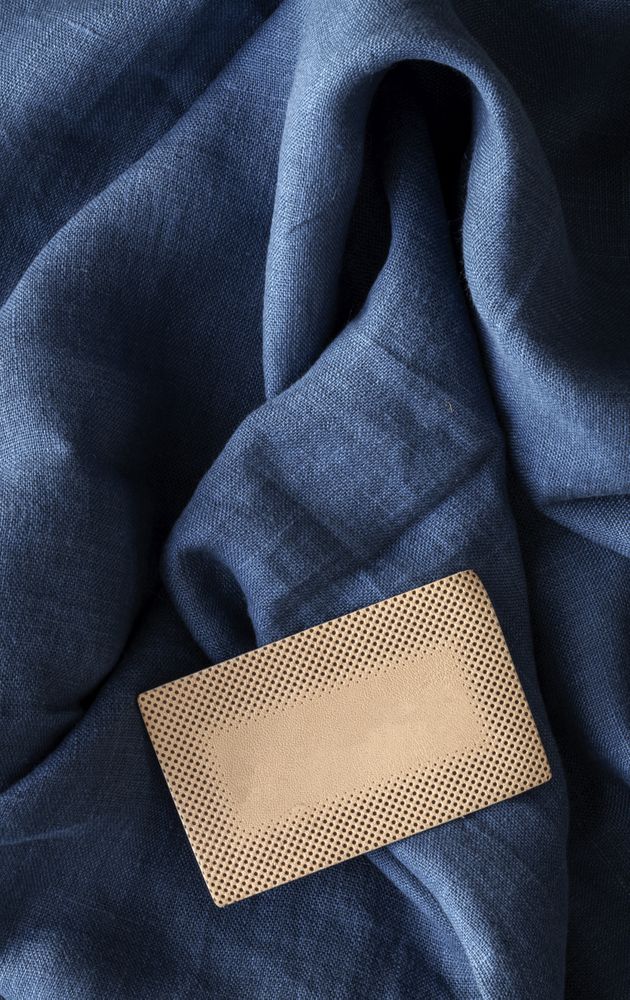 Natural leather labels for price or advertising