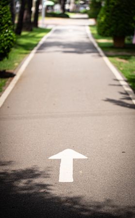 Arrow sign on public street