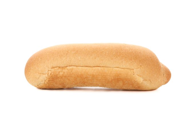 Hot dog bun isolated on plain background