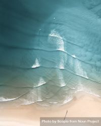 Aerial view of beach waves 4ZQBr5