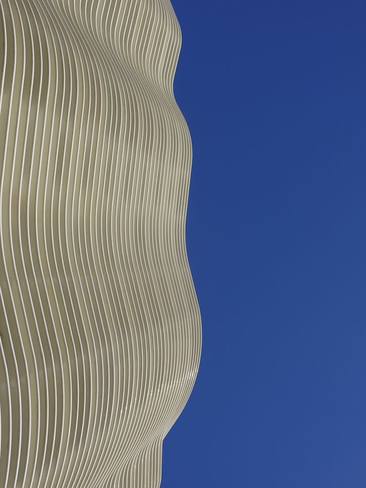 The wavey skyline of a modern building, Monaco