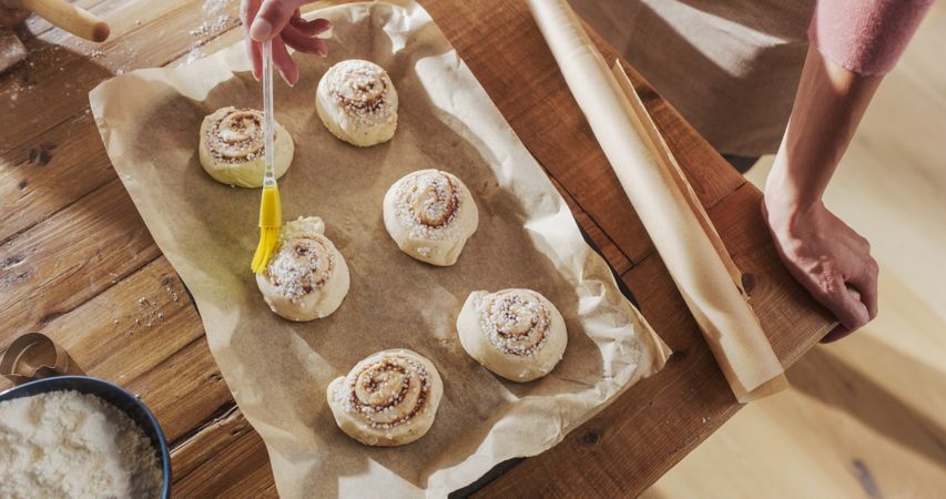 Close Up on the Hands of an Anonymous Female Making Pastries to Share with Family and Friends for Christmas.