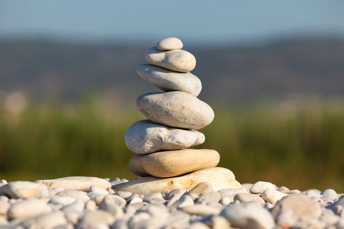 Pile of rounded stones