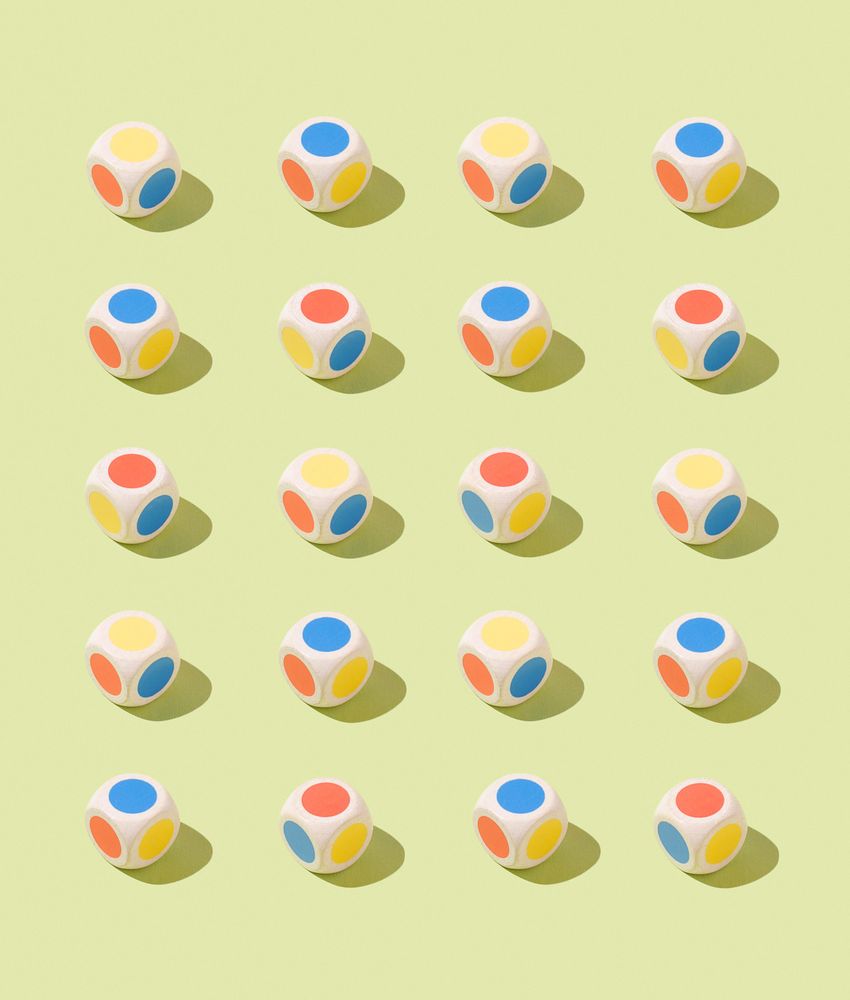 Colorful dice