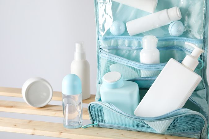 Toilet bag for different toilet and self care accessories