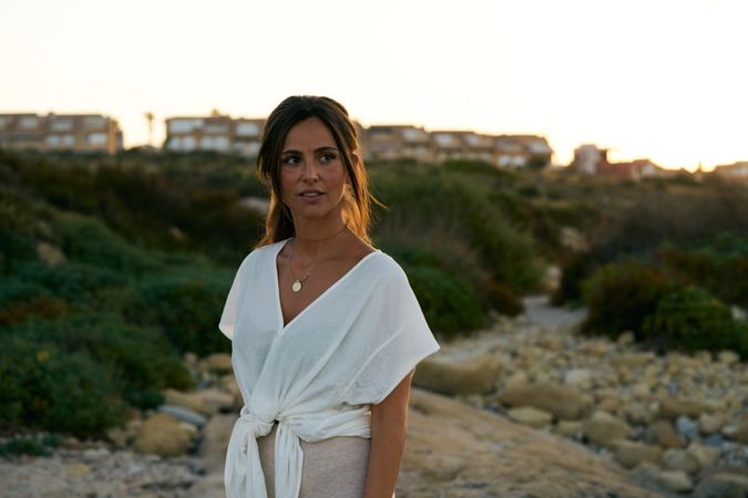 young woman looking away