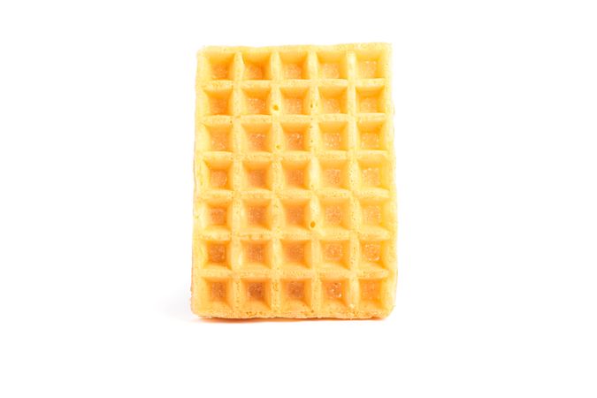 Sweet Belgian waffle isolated on blank background