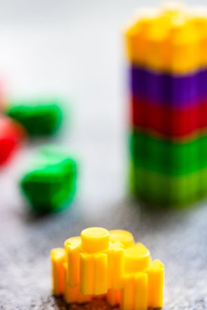 Bright colored toy blocks