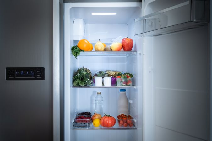 Fridge full of fruits
