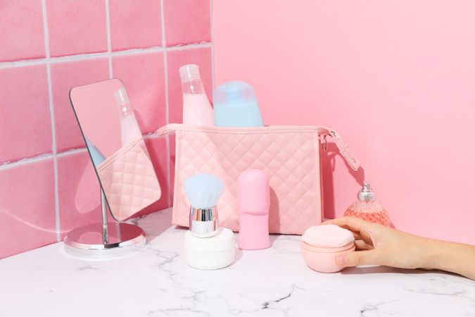 Toilet bag for different toilet and self care accessories