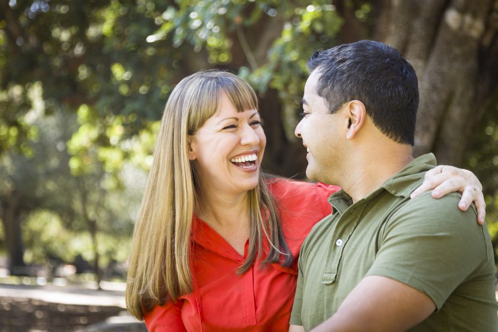 Couple Enjoying A Nice Day At The Park