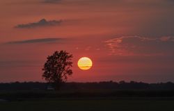 Sunset in the prairies of Gillett, AR