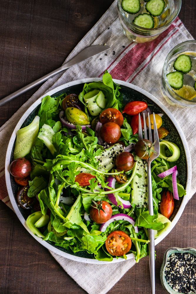 Fresh vegetable salad for lunch