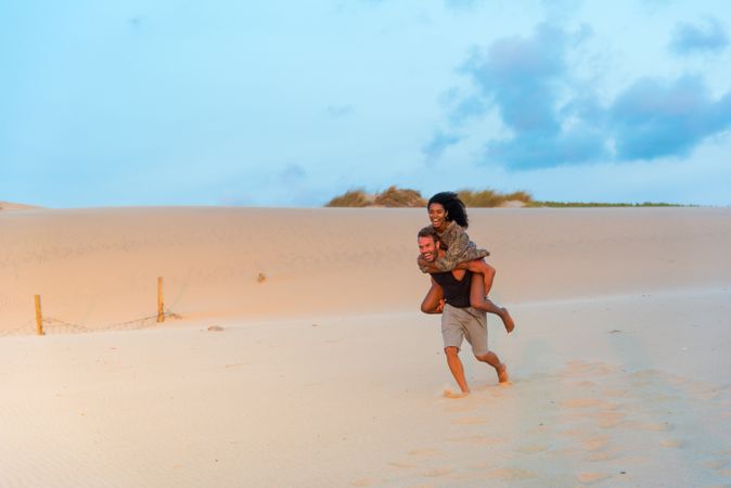Laughing, having fun at beach