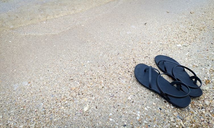 sandals on the beach