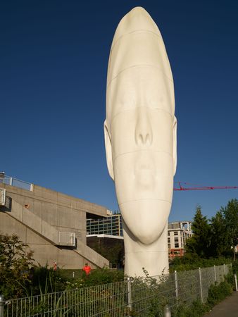 Sculptor Jaume Plensa's "Echo" sculpture in Olympic Sculpture Park, Seattle, Washington'