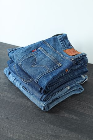 Modern jeans, concept of casual modern clothes