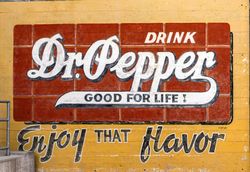 Vintage Dr Pepper advertisement, Waco, Texas A49jQb