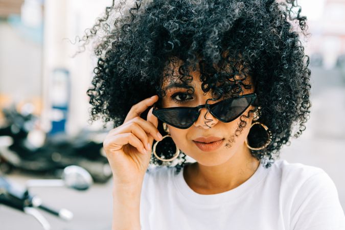Black female in sunglasses