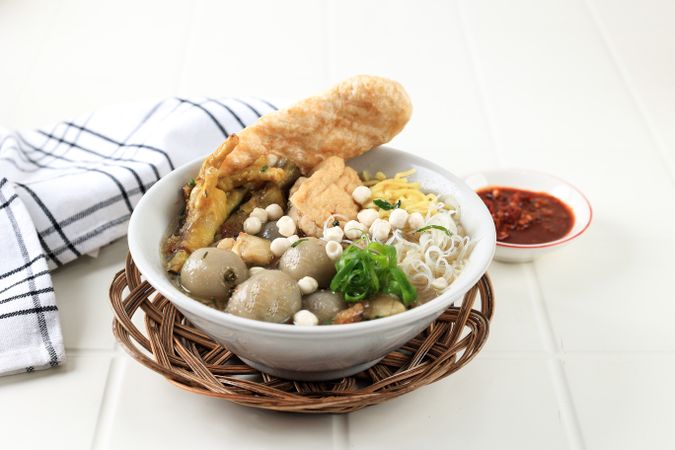 Close Up Baso Aci Bandung in Bowl