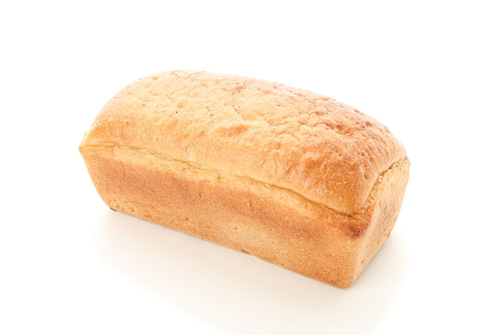wheat bread isolated on plain background. Bakery products