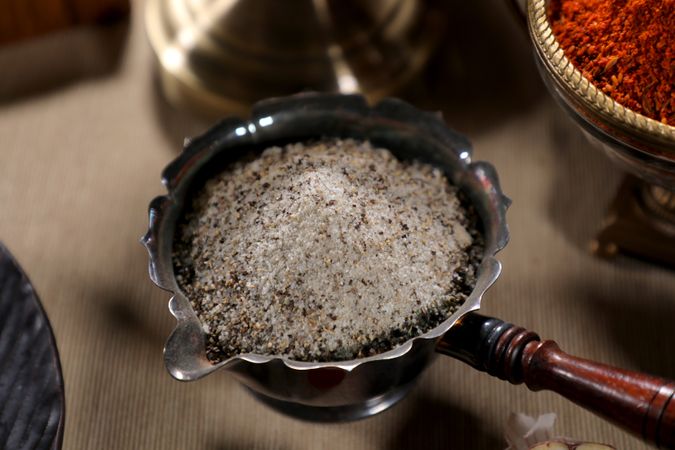Salt in a bowl