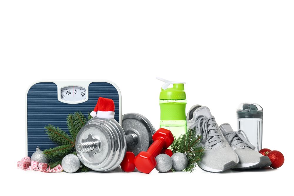 Concept of Sport and Happy New Year, isolated on plain background