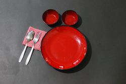 Minimalist dark table setting