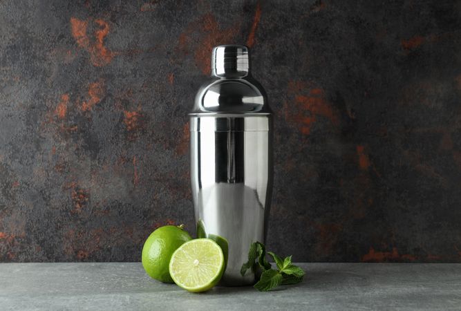 Concept of preparing alcohol drink or cocktail, shaker