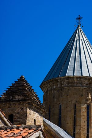 Ananuri castle in Georgian mountains